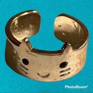 SALE! Silver-plated Kitty Ring